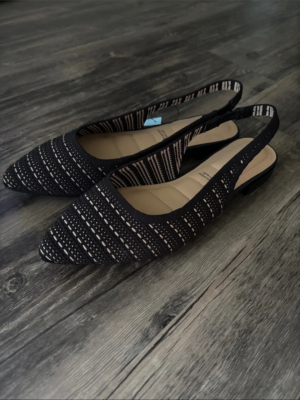 Cynthia Rowley Amelia Slingback Flats Women's Size 9 Pointed Toe Shoes